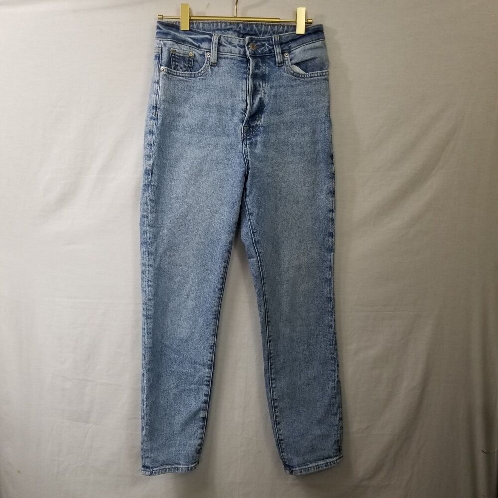 &Denim H&M High Waist Mom Jeans Women's Size 2 Button Fly Medium Wash Denim
